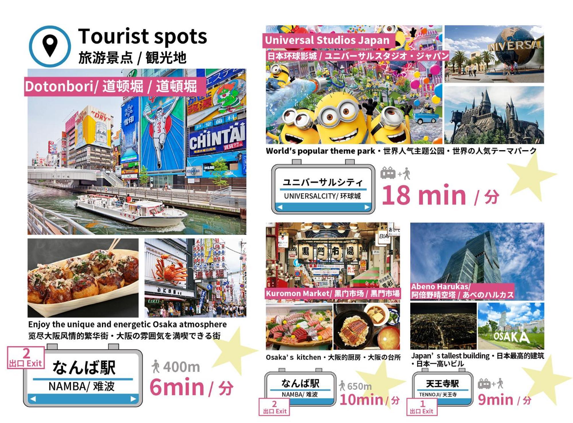 Bijou Suites Kokoro 오사카 외부 사진